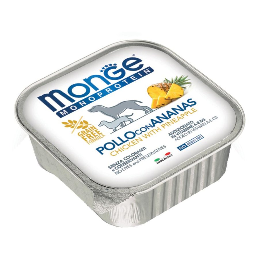 MONGE CANE FRUIT MONOPROTEICO POLLO ANANAS 150GR (vaschetta)
