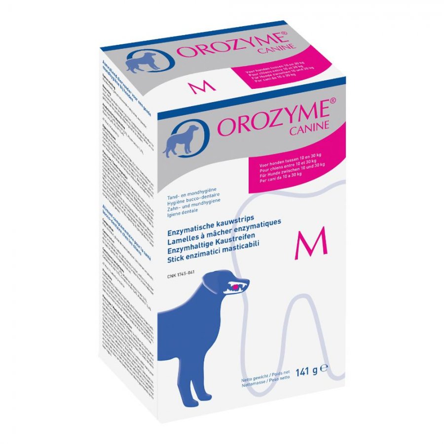 Orozyme Canine Mangime Complementare per Cani Taglia Media 141g - Integratore per Igiene Orale e Salute Dentale