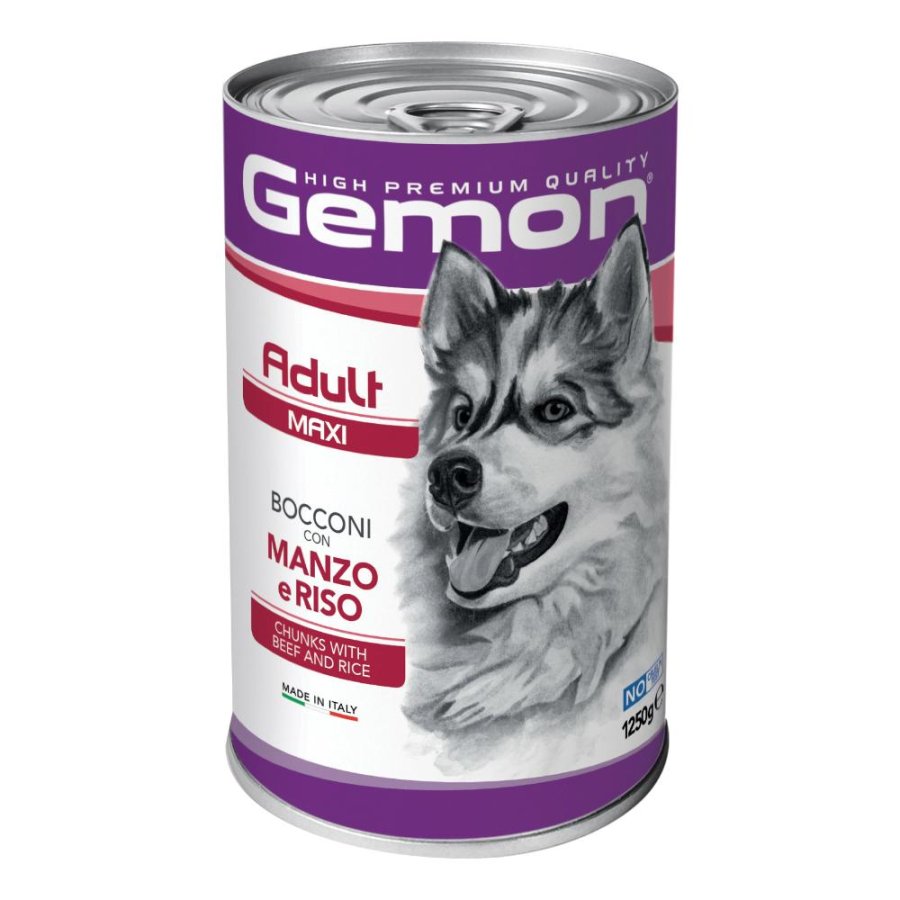 GEMON CANE BOCCONI MAXI ADULT MANZO 1,25KG (lattina)