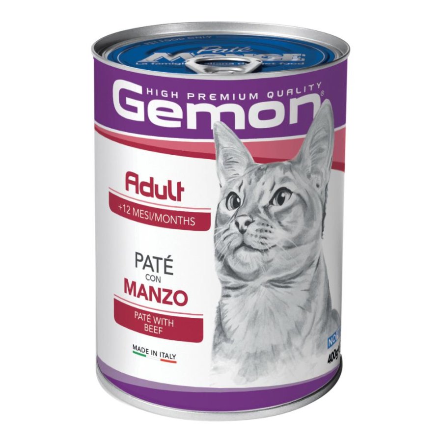 GEMON GATTO ADULT PATE' MANZO 400GR (lattina)
