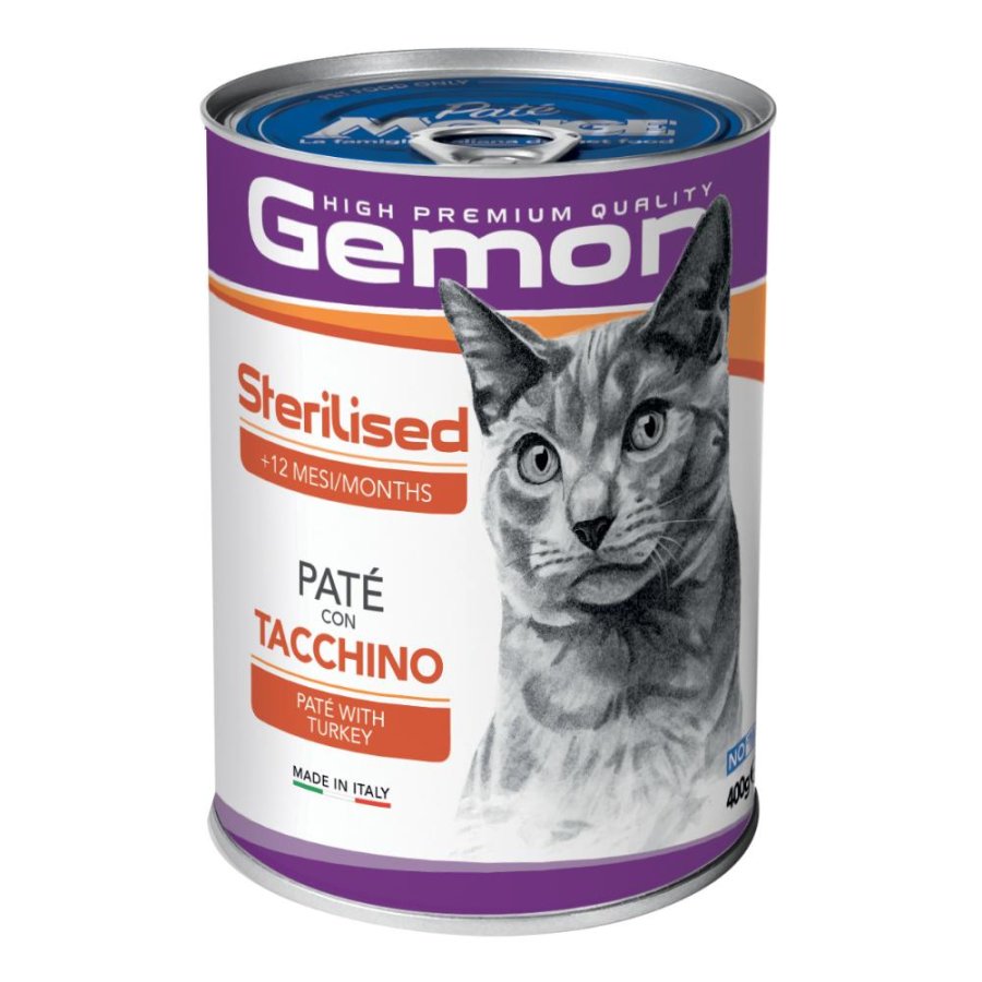 GEMON GATTO STERILIZED PATE' TACCHINO 400GR (lattina)