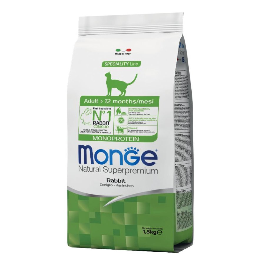 MONGE GATTO SPECIALITY MONOPROTEICO ADULT CONIGLIO 1,5KG