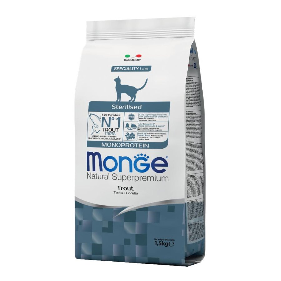 MONGE GATTO SPECIALITY MONOPROTEICO STERILISED TROTA 1,5KG
