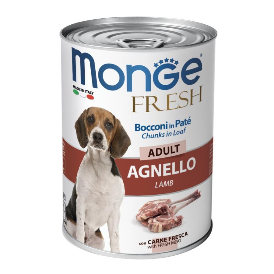 MONGE CANE FRESH ADULT PATE' AGNELLO 400GR (lattina)
