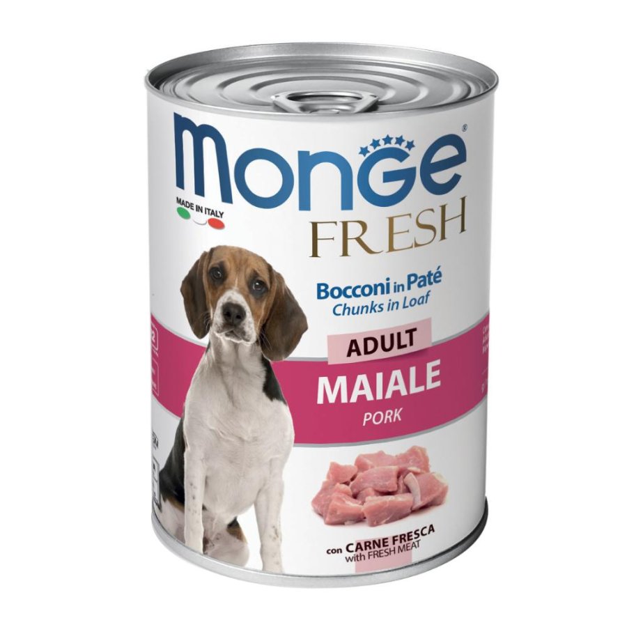 MONGE CANE FRESH PATE' ADULT MAIALE 400GR (lattina)
