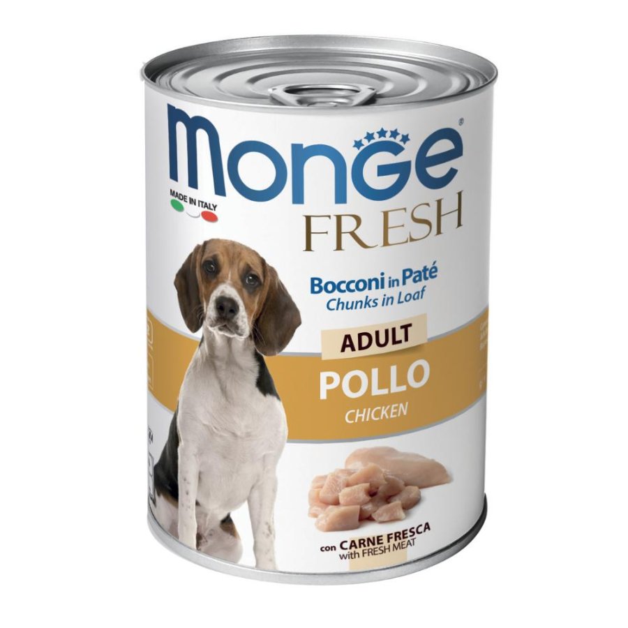 MONGE CANE FRESH ADULT PATE' POLLO 400GR (lattina)