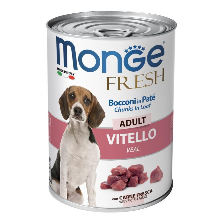 MONGE CANE FRESH ADULT PATE' VITELLO 400GR (lattina)