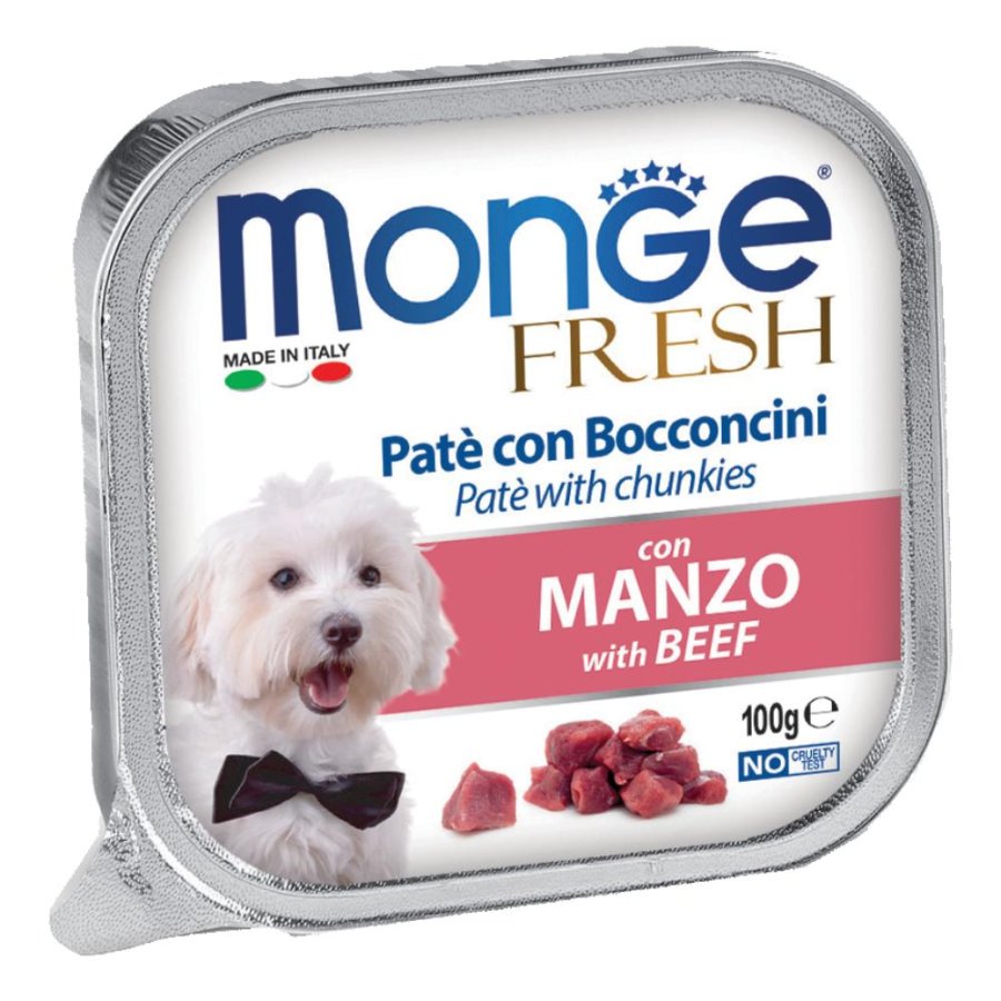 MONGE CANE FRESH PATE  MANZO 100GR