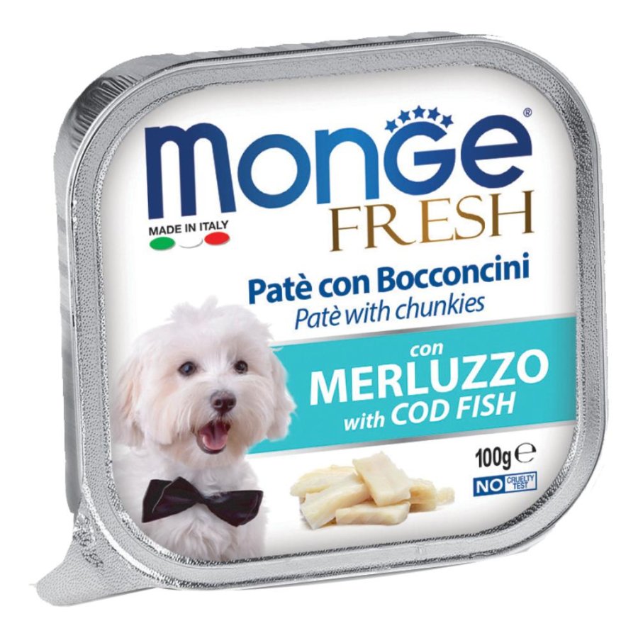 MONGE CANE FRESH PATE MERLUZZO 100G