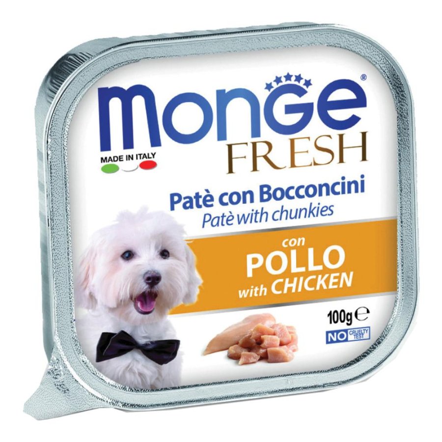 MONGE CANE FRESH PATE' POLLO 100GR (vaschetta)