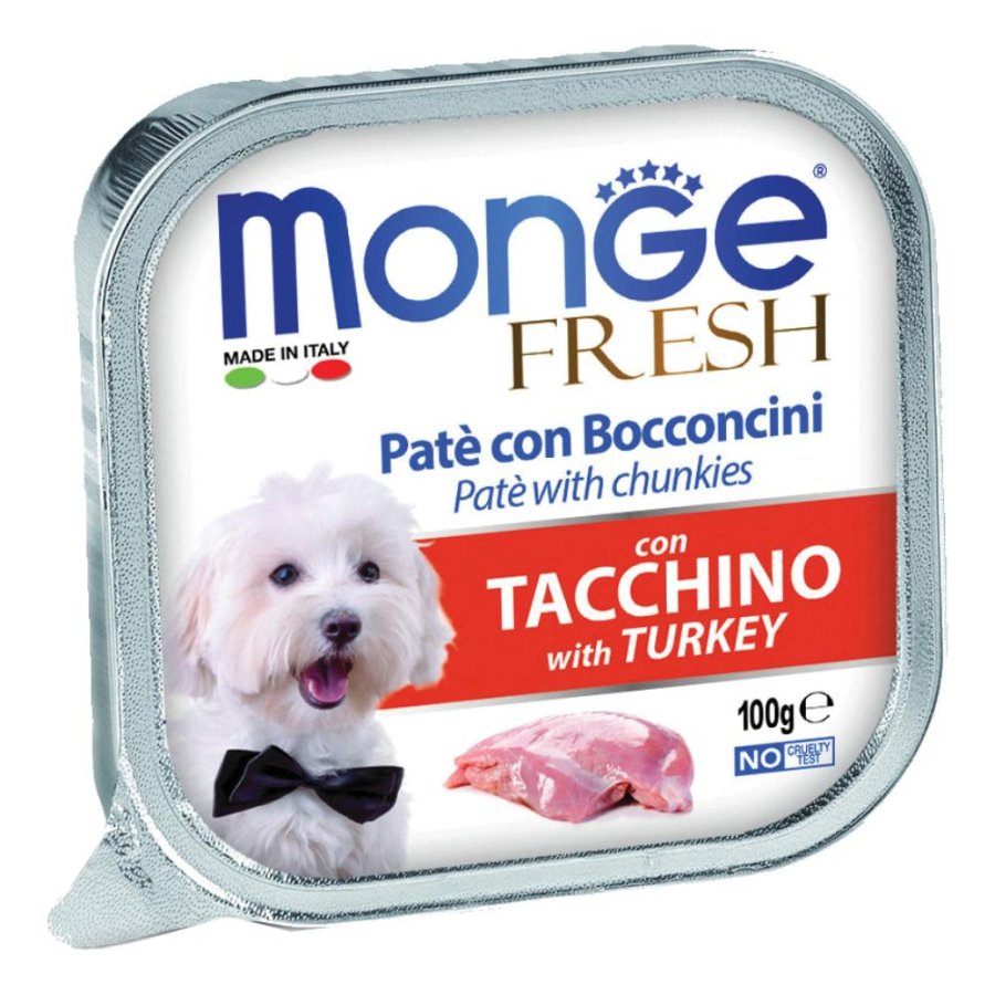 MONGE CANE FRESH PATE' TACCHINO 100GR (vaschetta)