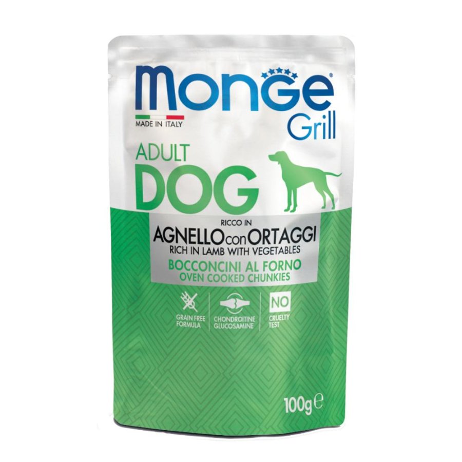 MONGE CANE GRILL AGNELLO VERDURE 100GR (bustina)