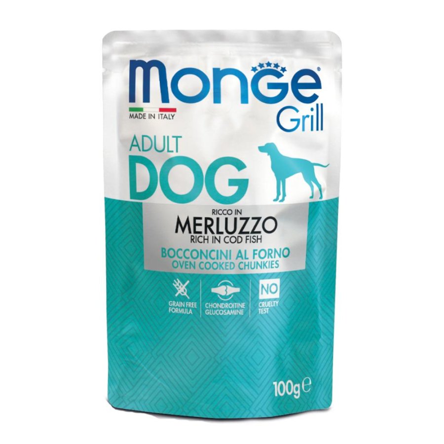 MONGE CANE GRILL MERLUZZO 100GR (bustina)