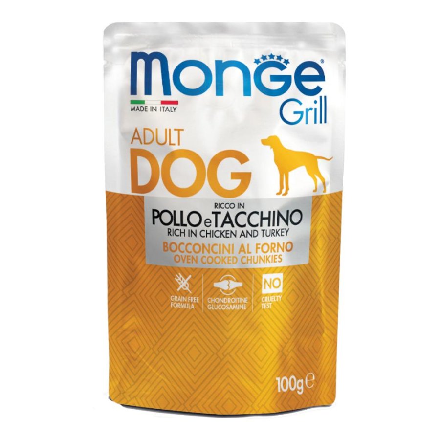 MONGE CANE GRILL POLLO TACCHINO 100GR (bustina)
