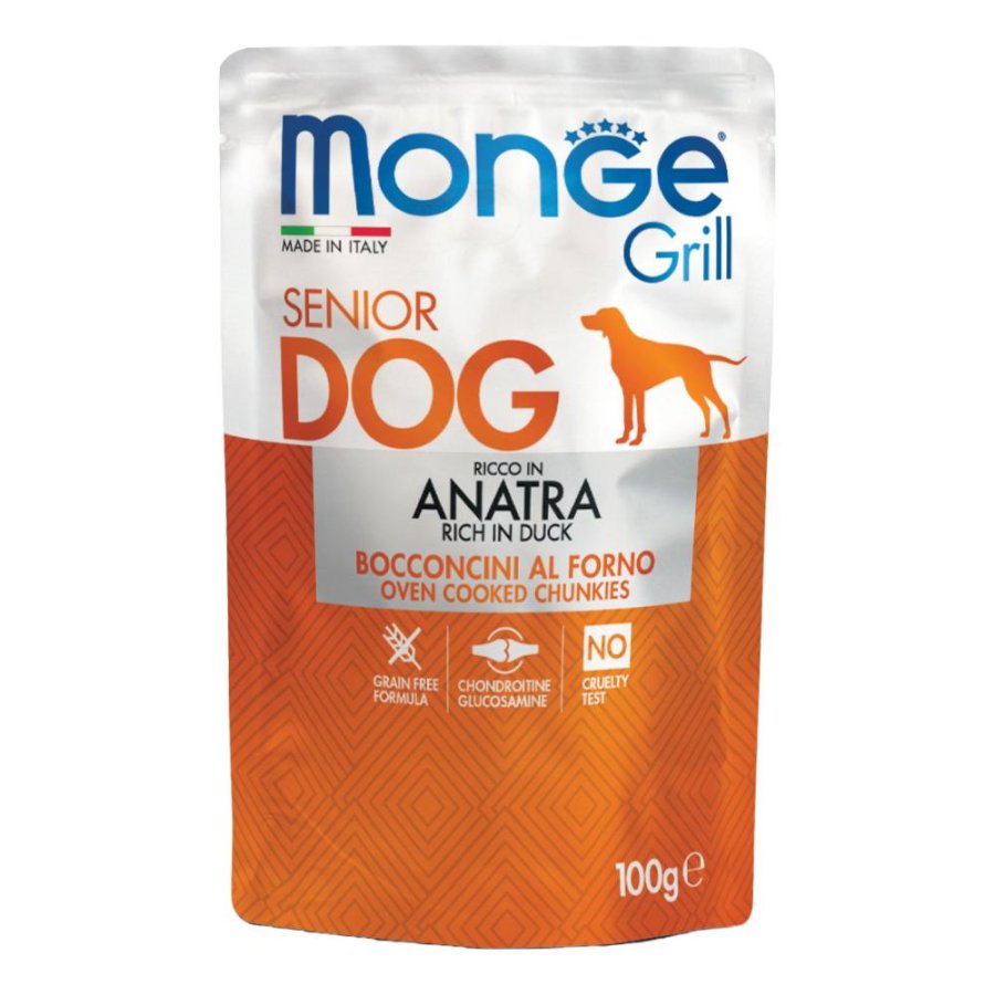 Monge Grill Senior Dog Bocconcini al Forno, 100 g