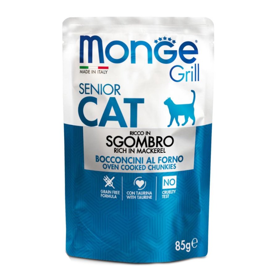 MONGE GATTO GRILL SENIOR SGOMBRO 85GR (bustina)