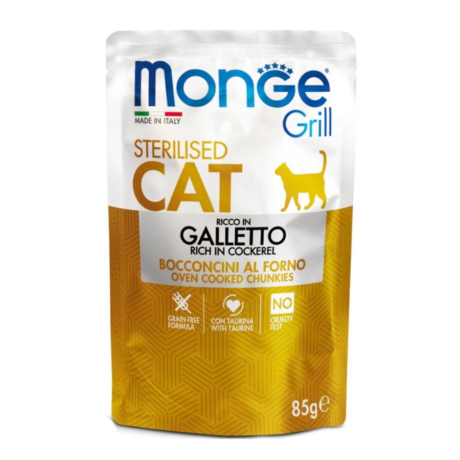 MONGE GATTO GRILL STERILISED GALLETTO 85GR (bustina)