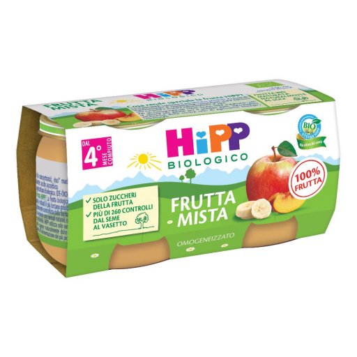 HiPP, Omogeneizzato Biologico di Frutta Mista, 2 x 80 g