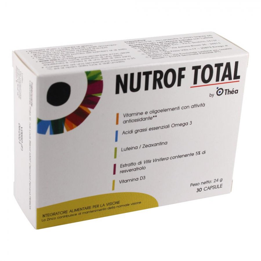 Nutrof Total Integratore Visione 30 Capsule - Vitamine e Antiossidanti per la Salute Oculare