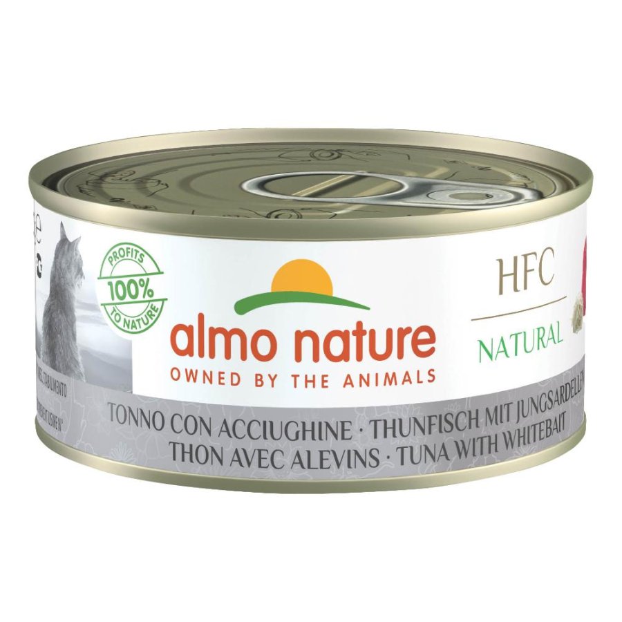 ALMO NATURE GATTO HFC NATURAL TONNO ACCIUGHINE 150GR (lattina)