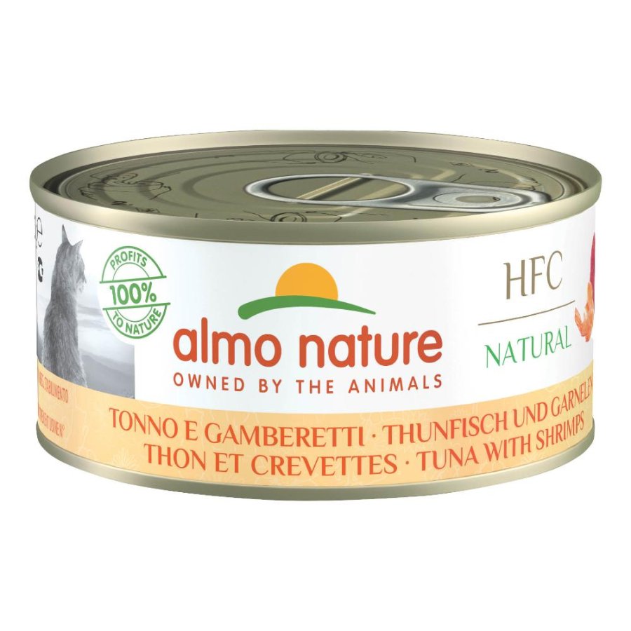 ALMO NATURE GATTO HFC NATURAL TONNO GAMBERETTI 150GR (lattina)