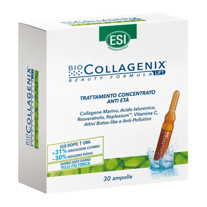 ESI Biocollagenix Ampolle - Trattamento Concentrato Anti Età con Collagene e Vitamina C, 30 x 1,8 ml