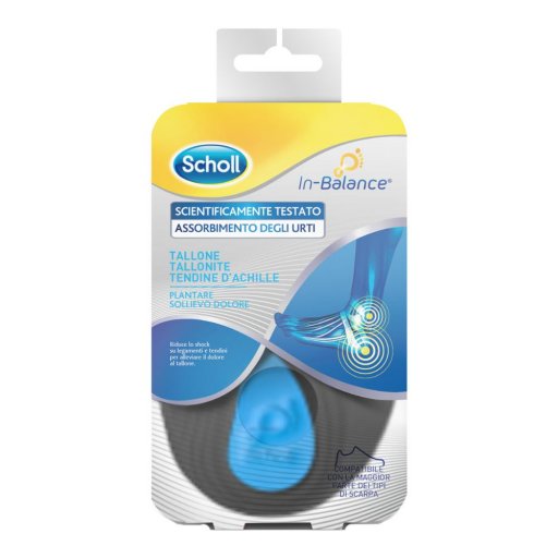 Scholl Plantare Tallone - Tallonite E Tendine D'Achille Taglia M (40/42) 2 Pezzi - Supporto efficace per il trattamento di tallonite e tendine d'Achille