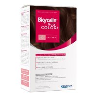 Bioscalin - Nutricolor Plus Colorazione Capelli Permanente 4 Castano - Kit Completo con Crema Colorante, Rivelatore Crema, Shampoo e Trattamento Finale