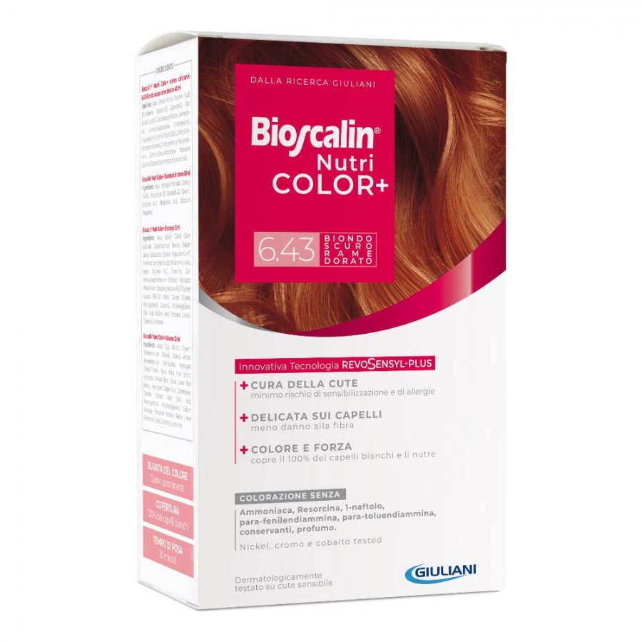 Bioscalin Nutricolor Plus Colorazione Capelli Permanente 6,43 Biondo Scuro Rame Dorato