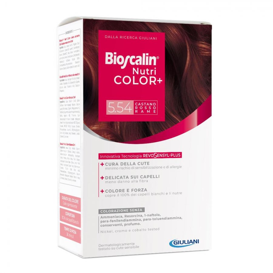 Bioscalin Nutricolor Plus Colorazione Capelli Permanente 5,54 Castano Rosso Rame
