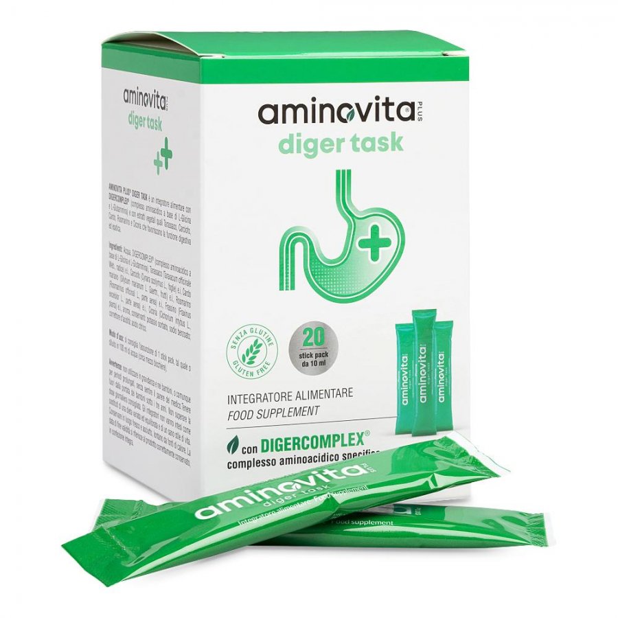 Aminovita Plus - Diger Task 20 Stick da 10ml - Integratore per la Digestione