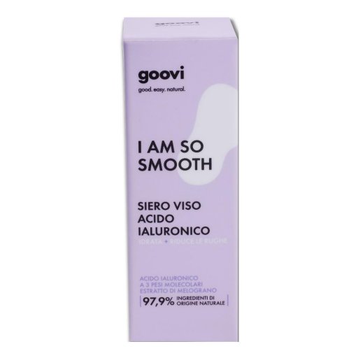Goovi Siero Viso Acido Ialuronico 30ml - Miglior siero viso idratante con acido ialuronico per una pelle levigata e luminosa