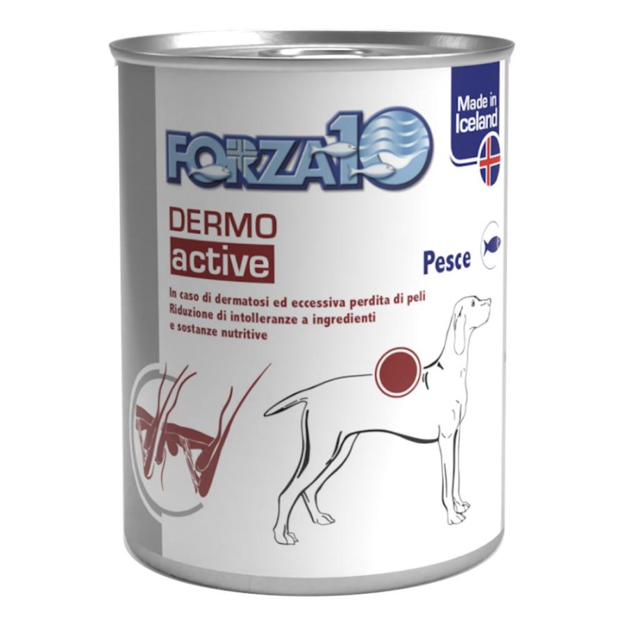 FORZA10 CANE DERMO ACTIVE PESCE 390GR (lattina)