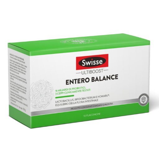 Swisse - Entero Balance Liquido 10 Flaconcini da 10ml, Integratore Probiotico per il Benessere Intestinale