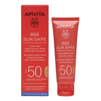 Apivita - Bee Sun Safe Hydra Fresh Crema Gel Viso Colorata SPF50 50ml - Crema Solare Protettiva con Colore Apivita - Bee Sun Safe Hydra Fresh Crema Gel Viso Colorata SPF50 50ml - Crema Solare Protettiva con Colore