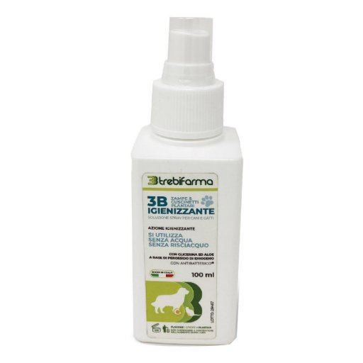 3B Spray Igienizzante Zampe per Cani e Gatti 100ml - Soluzione Spray Pulizia e Igiene Zampe