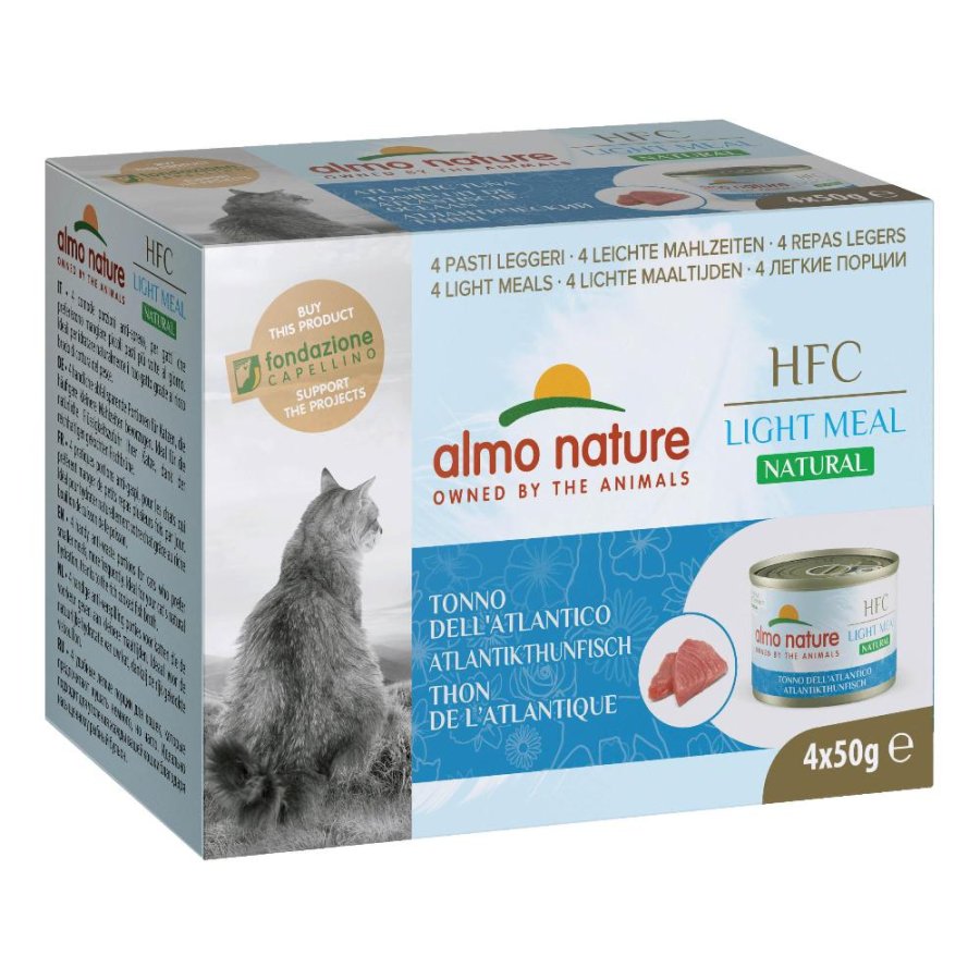 ALMO NATURE GATTO HFC LIGHT TONNO ATLANTICO 4x50GR (lattina) MULTIPACK
