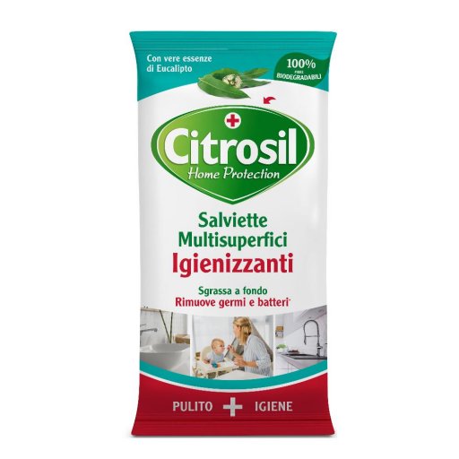Citrosil Home Protect Salviette Multisuperfici 40 pezzi - Pulizia e Igiene Profonda con Fresca Profumazione