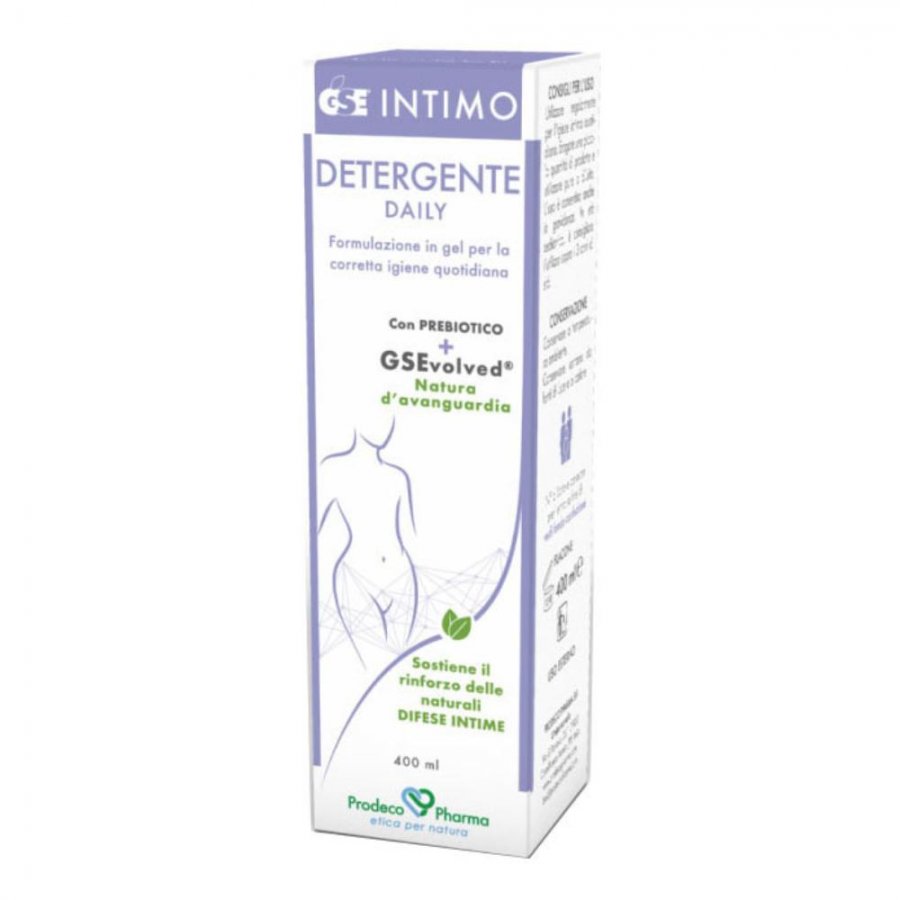 GSE Intimo Detergente Daily 400ml - Gel Idratante con Opuntia, Ulivo e Calendula per Igiene Quotidiana