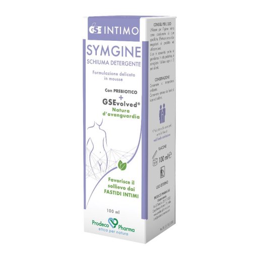 GSE Intimo Symgine Schiuma Detergente Intima 100ml - Delicatezza e Benessere con Estratti Vegetali