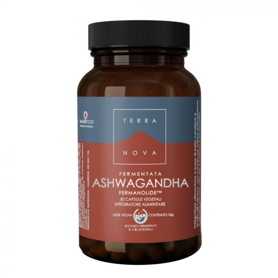 Terranova Ashwagandha Fermentata - Fermanolide 50 Capsule Vegetali, Integratore Alimentare