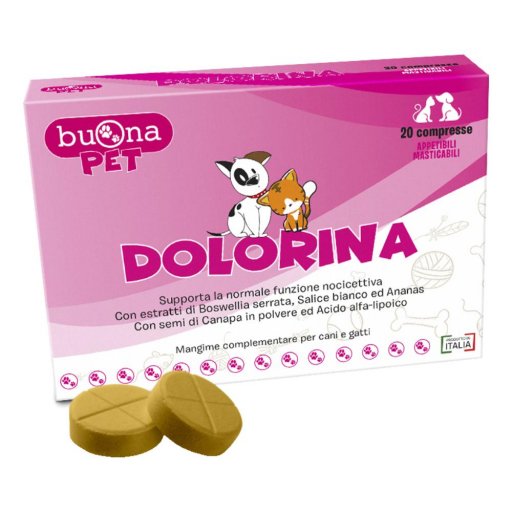 Dolorina 20 Compresse Appetibili Masticabili per Cani e Gatti - Integratore per Articolazioni e Muscoli