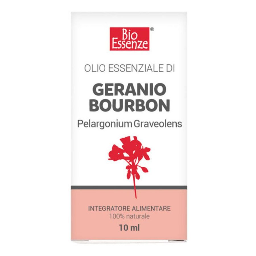 Bio Essenze Olio Essenziale di Geranio Bourbon Pelargonium Graveolens 10 ml