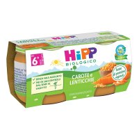HiPP Biologico, Omogeneizzato Carota e Lenticchie, 2 x 80 g HiPP Biologico, Omogeneizzato Carota e Lenticchie, 2 x 80 g