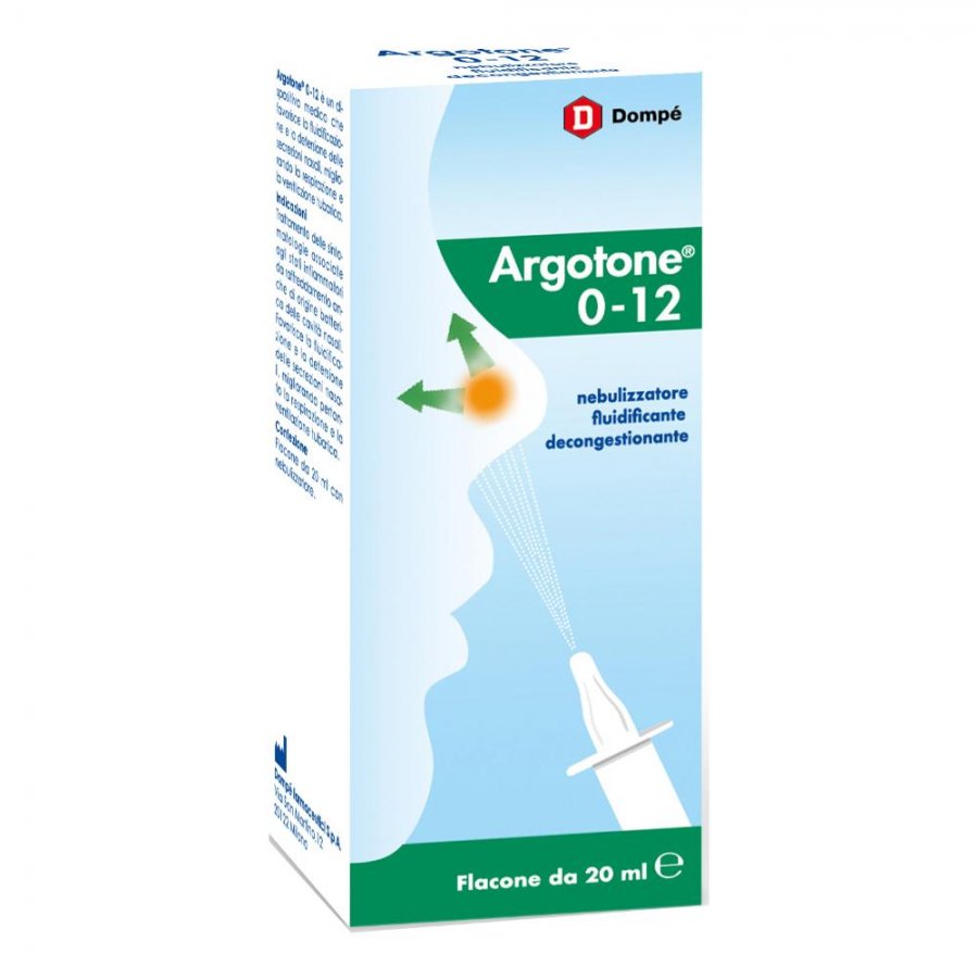 Argotone 0-12 - Spray Nasale Nebulizzatore Fluidificante Decongestionante 20ml