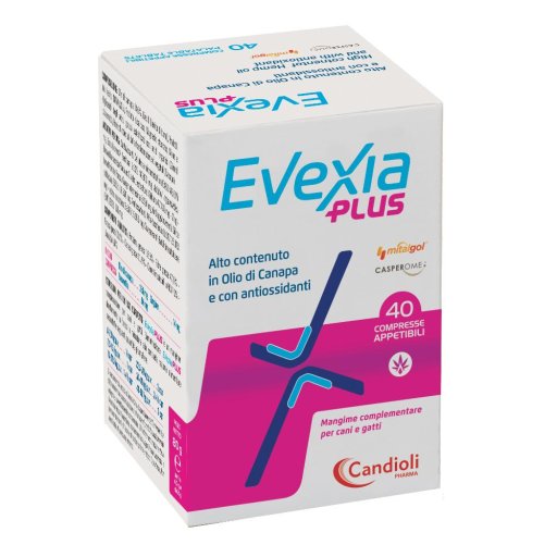 Evexia Plus Mangime Complementare Per Cani e Gatti - 40 Compresse - Integratore Nutrizionale per Animali Domestici