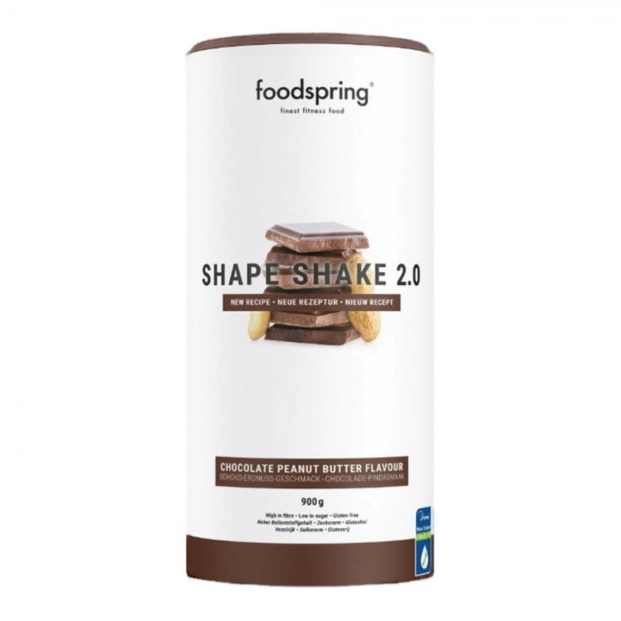 Foodspring Shape Shake 2.0 900g Gusto Cioccolato e Burro di Arachidi - Il Sostituto Saporito per il Controllo del Peso