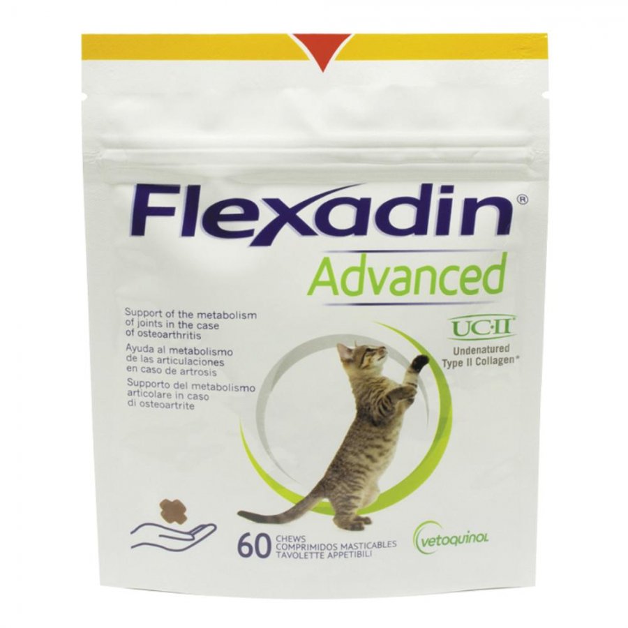 Flexadin Advanced Mangime Complementare Articolazioni Gatti 60 Tavolette - Supporto Articolare di Qualità per Gatti