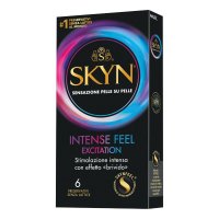 Skyn Intense Feel Excitation 6 Pezzi - Profilattici a Rilievo per Esperienze Intense