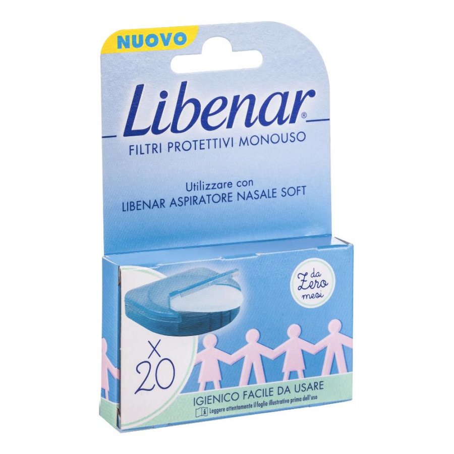 Libenar - Filtri Protettivi Monouso 20 Pezzi, Protezione Nasale Pratica ed Efficace